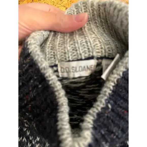 DD Sloane VINTAGE womens wool blend sweater Nordic style crewneck size M - Picture 6 of 12